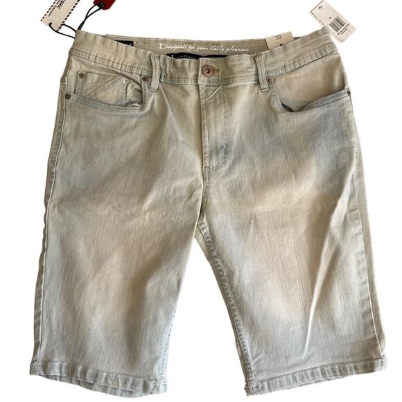 Buffalo Jean Co. "Bleached and Used" Denim Shorts Size 33 in Light Blue - Picture 1 of 8